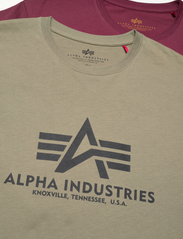 Alpha Industries - Basic T 2 Pack - short-sleeved t-shirts - olive/burgundy - 1