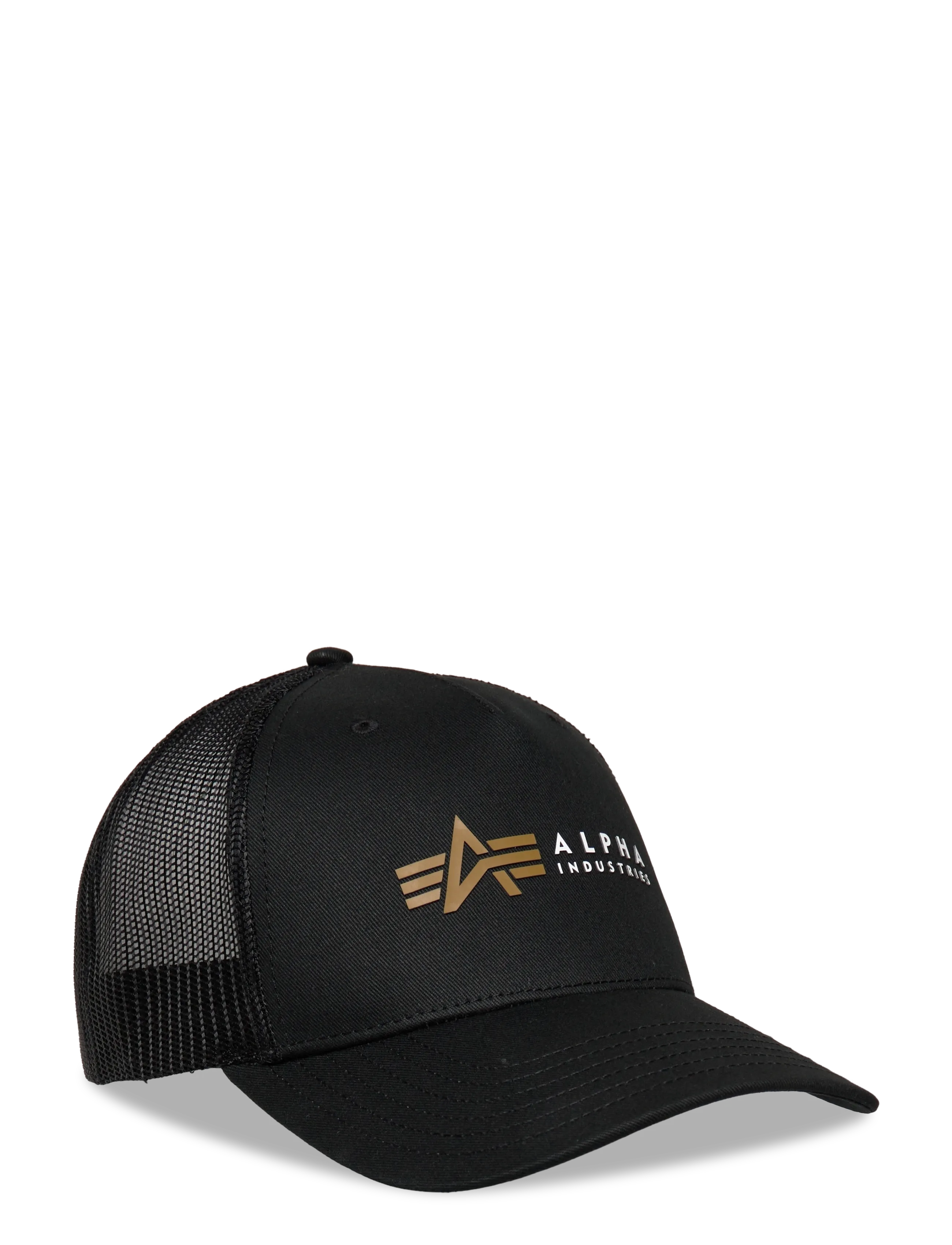 Alpha Industries Alpha Label Trucker Cap - Accessories - BLACK / black