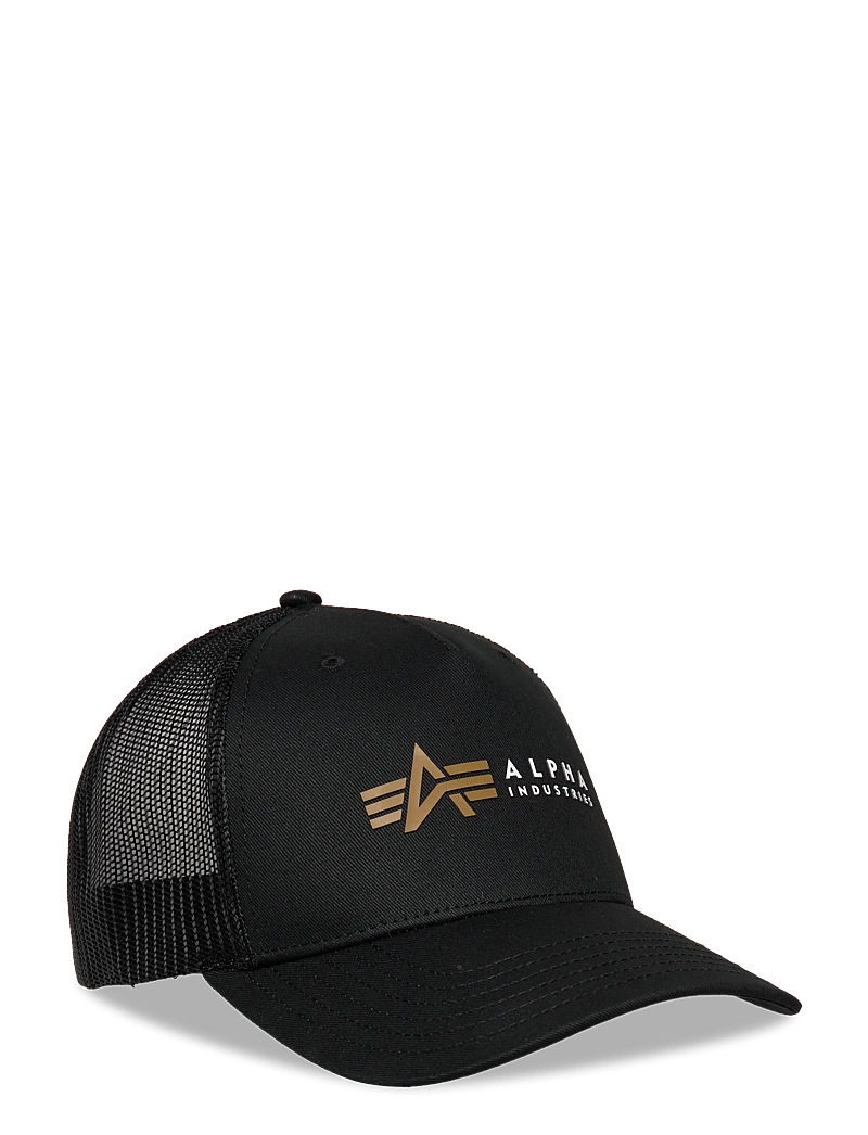 Alpha Industries - Alpha Label Trucker Cap - kappen - black - 1