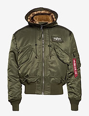 Alpha Industries - 45P Hooded Custom - winter jackets - dark green - 2
