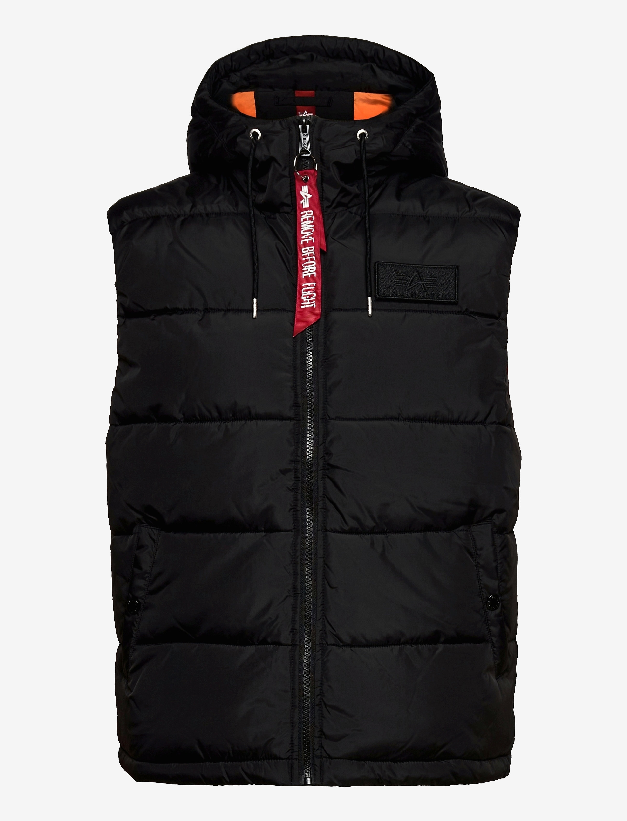 ALPHA INDUSTRIES Hooded Puffer Vest Fd Schwarz - M - Herren