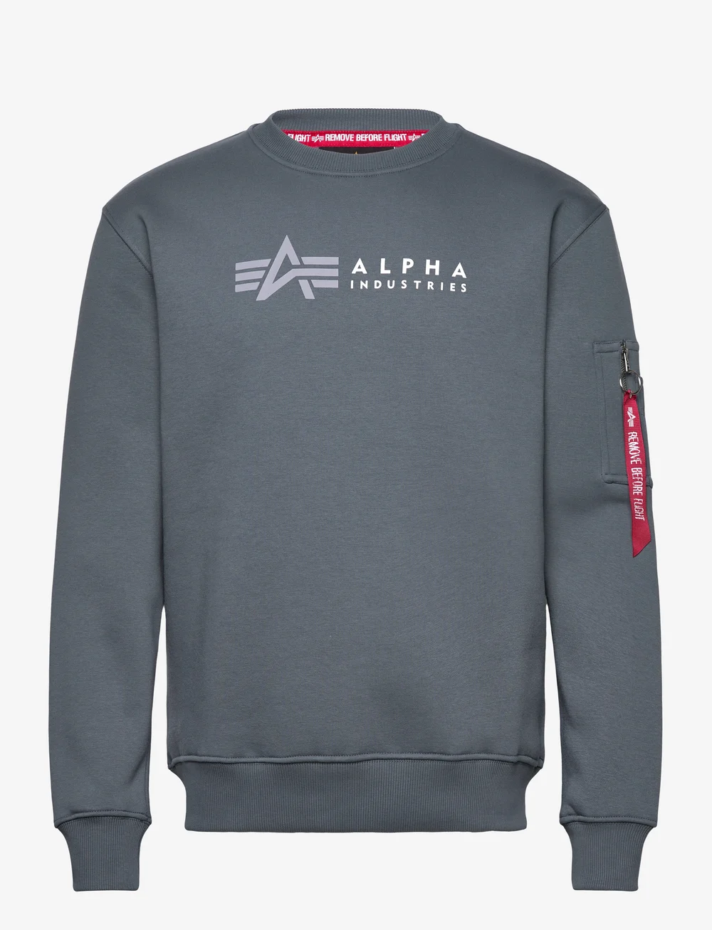 Alpha Industries - Alpha Label Sweater - nach stil kaufen - denim blue - 0