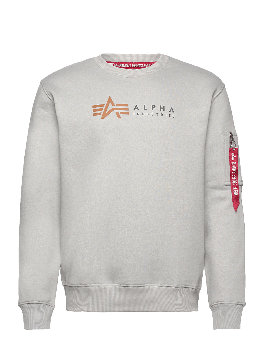 Alpha Industries - Alpha Label Sweatshirt - sweatshirts - pastel grey - 1