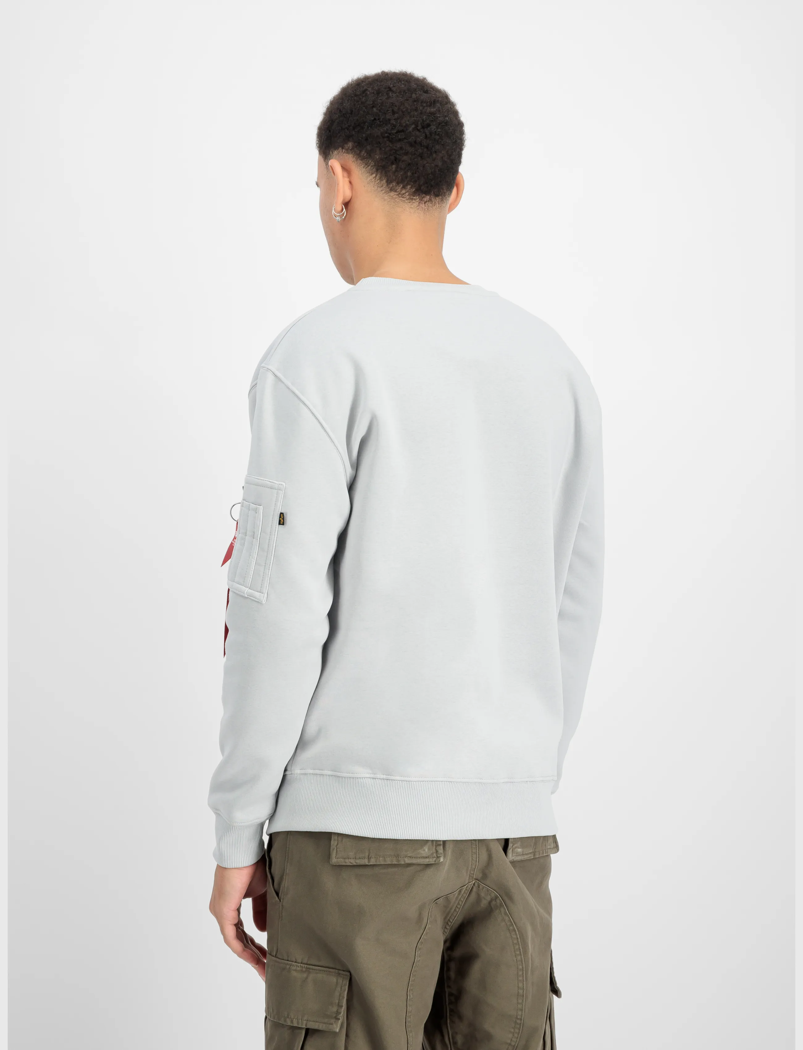 Alpha Industries - Alpha Label Sweatshirt - pastel grey - 3