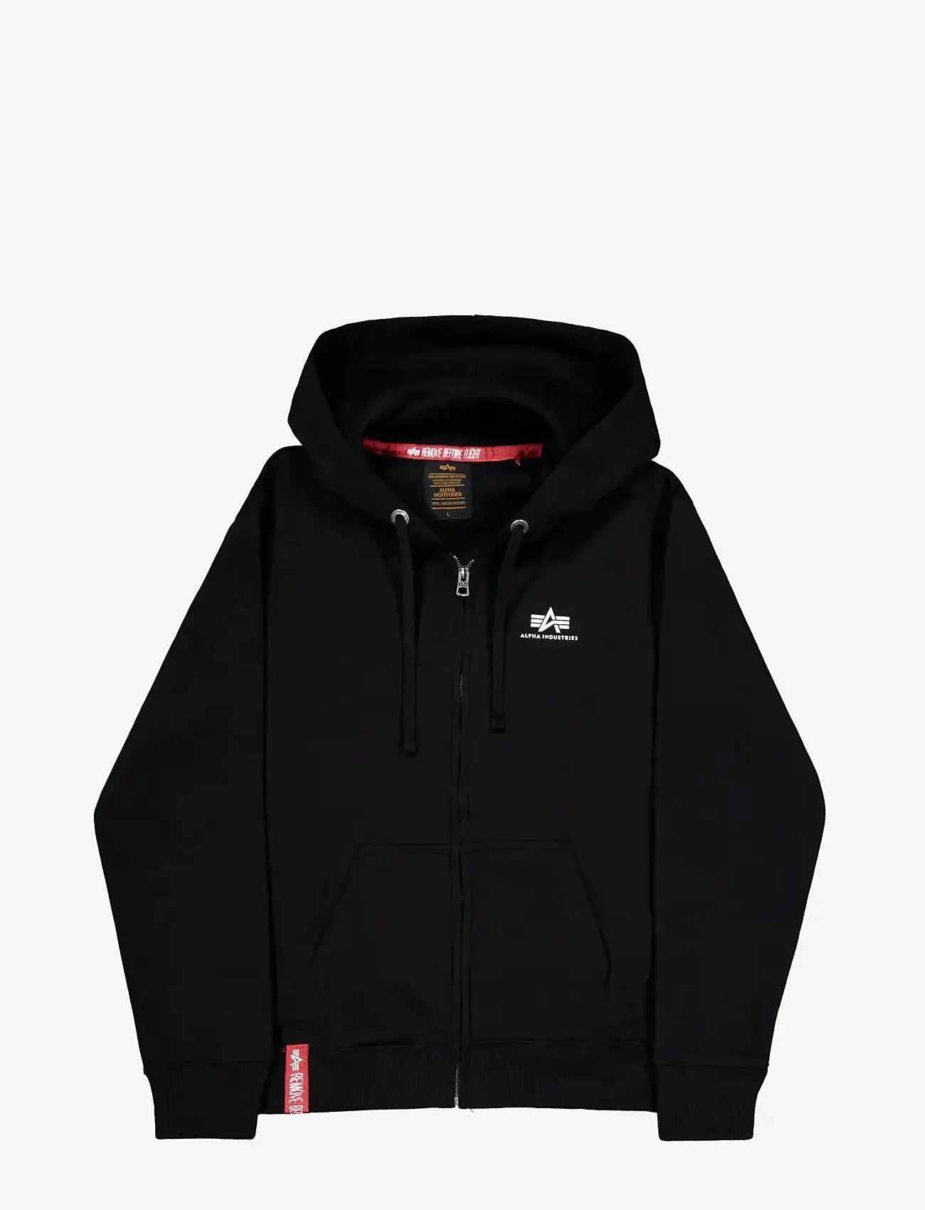 Alpha Industries - Basic Zip Hoodie Small Logo - hættetrøjer - black - 1