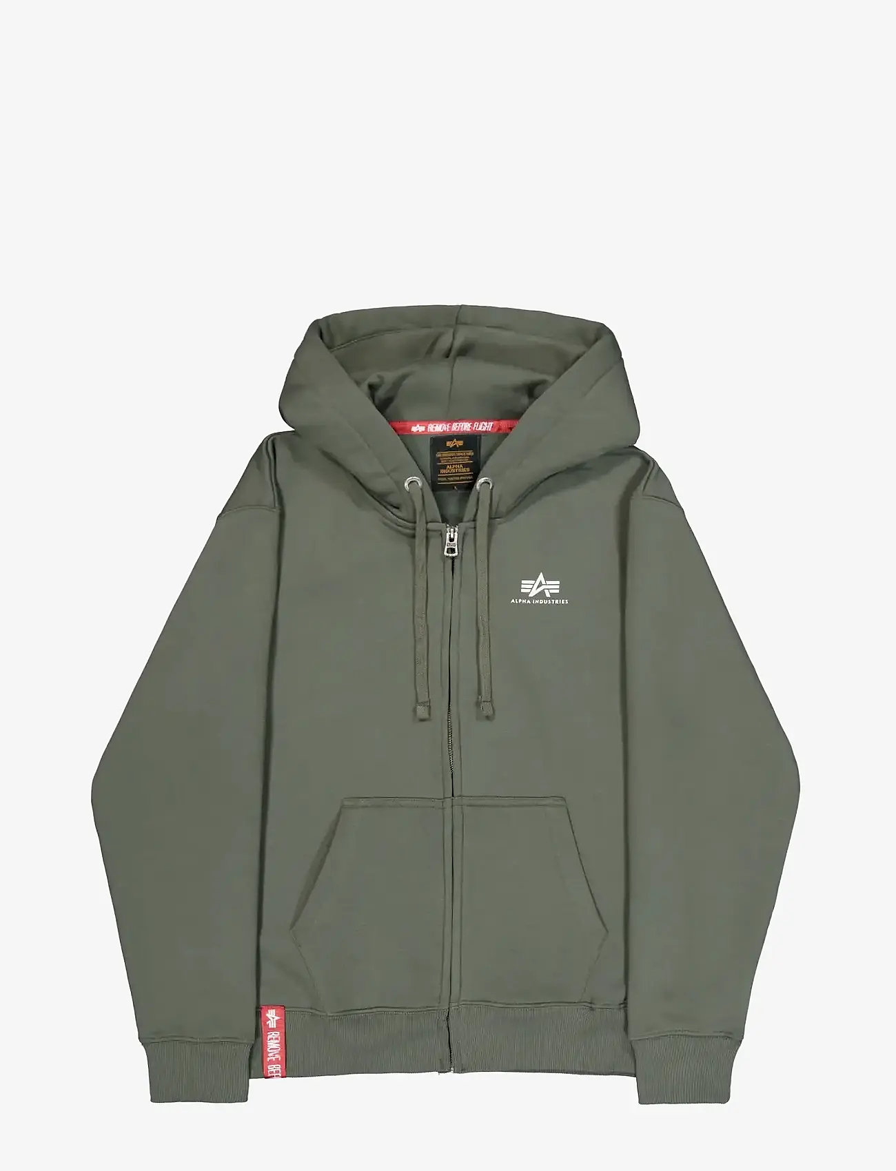 Alpha Industries - Basic Zip Hoodie Small Logo - hupparit - dark olive - 1