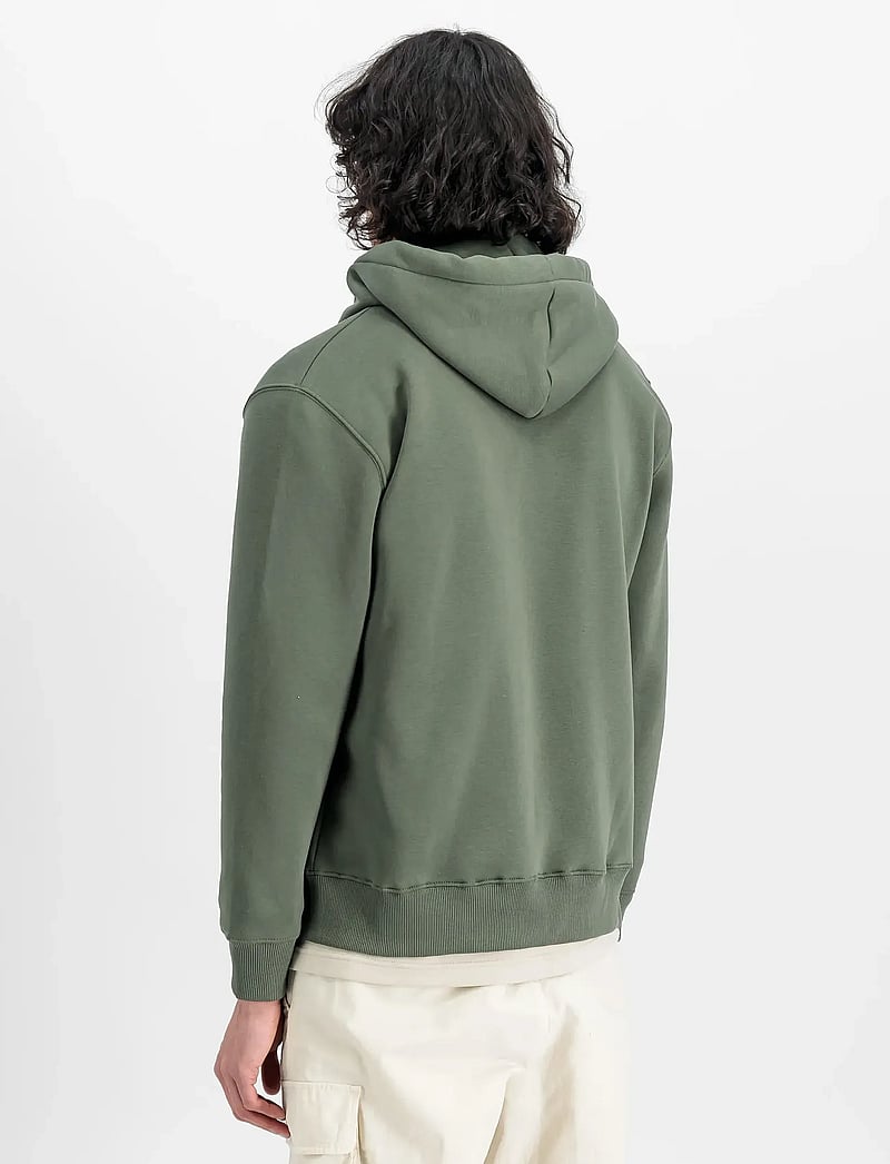 Alpha Industries - Basic Zip Hoodie Small Logo - hupparit - dark olive - 3