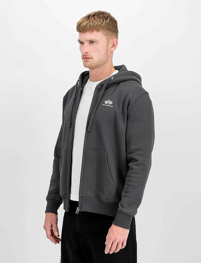 Alpha Industries - Basic Zip Hoodie SL - kapuzenpullover - vintage grey - 0