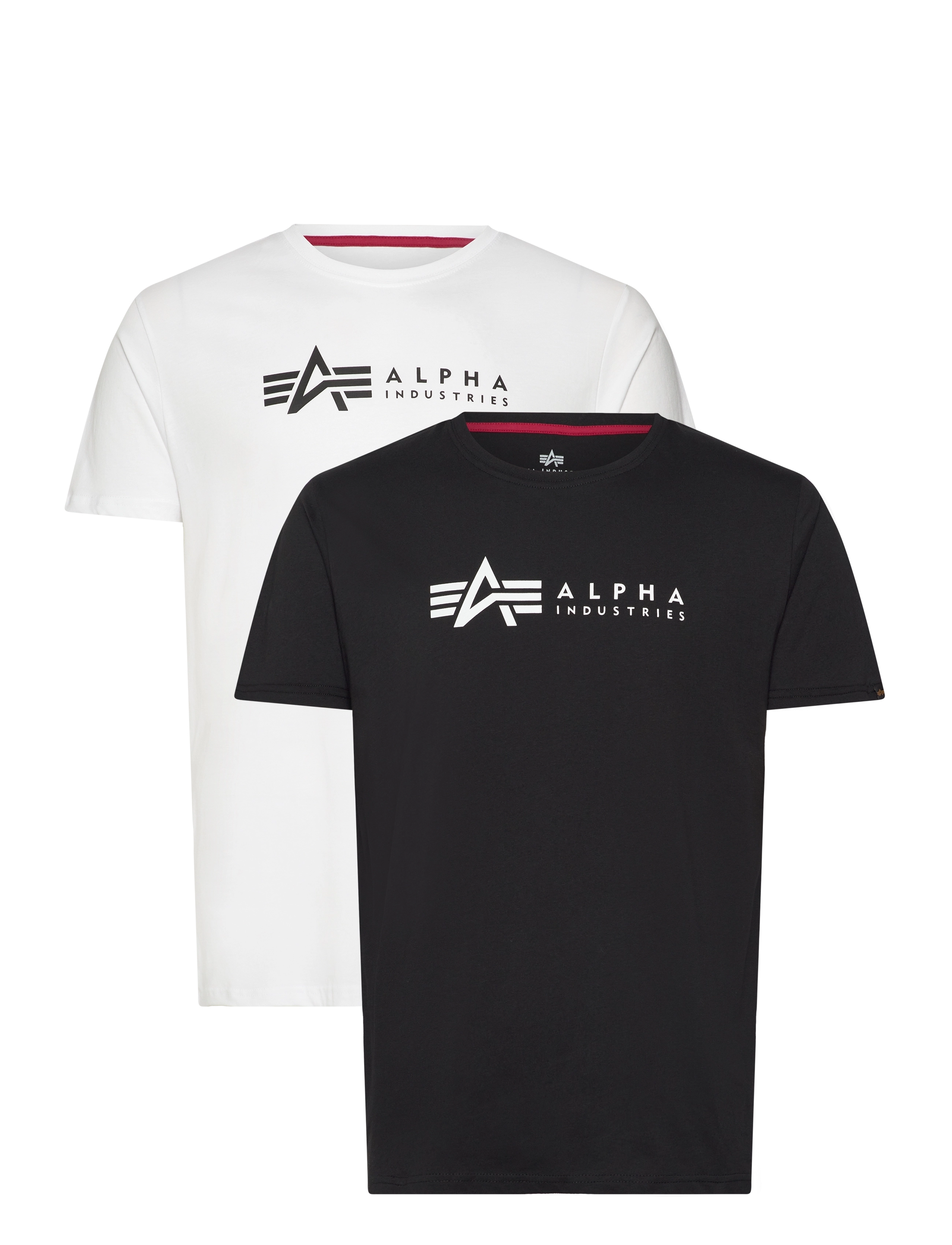 ALPHA INDUSTRIES Alpha Label T-Shirt 2 Pack Patterned - M - Herren