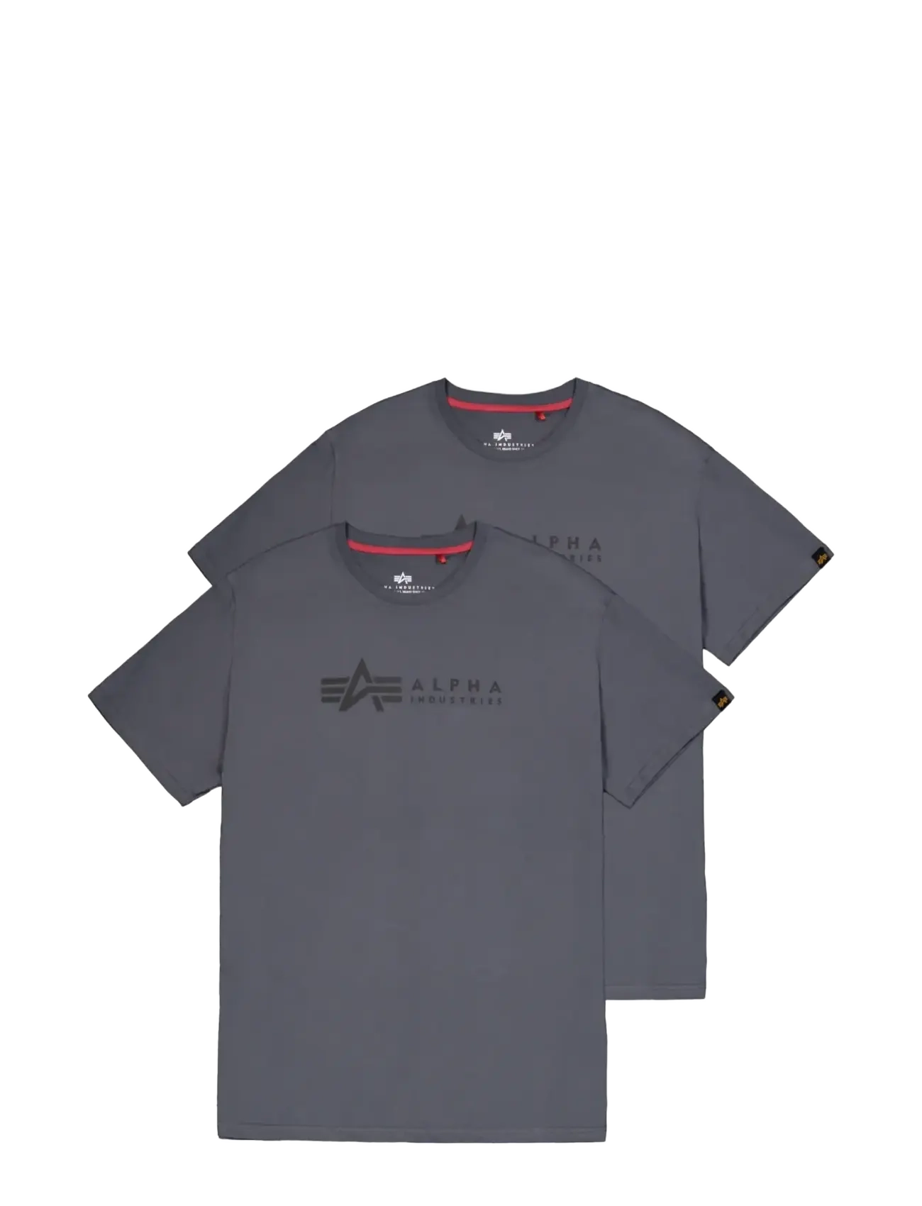 ALPHA INDUSTRIES Alpha Label T-Shirt 2 Pack Grau - S - Herren