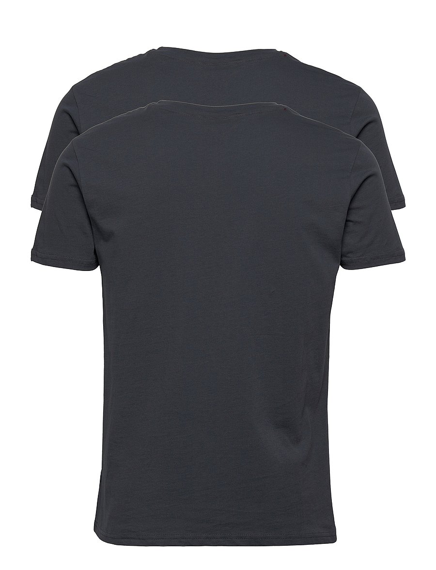 Alpha Industries - Alpha Label T-Shirt 2 Pack - t-shirts im multipack - greyblack/black - 5