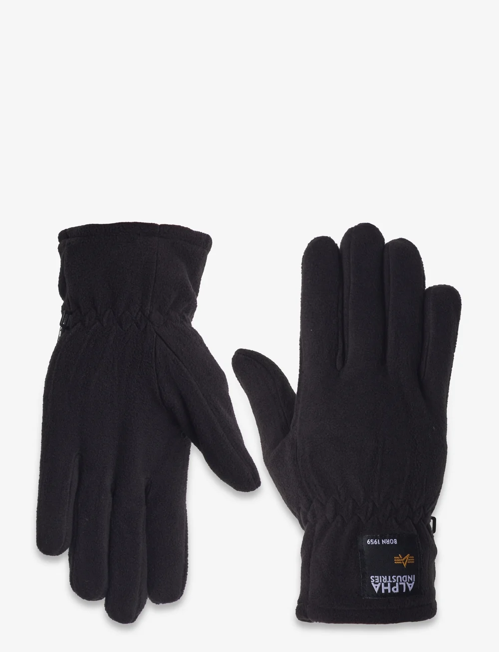 Alpha Industries - Label Fleece Gloves - handskar & vantar - black - 0