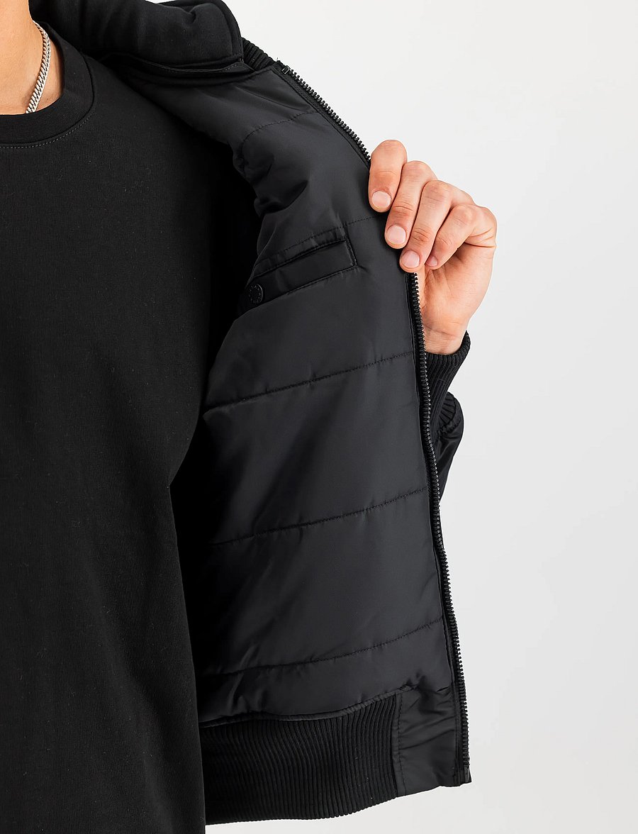 Alpha Industries - MA-1 Zip Hood Backprint - black/reflective - 5
