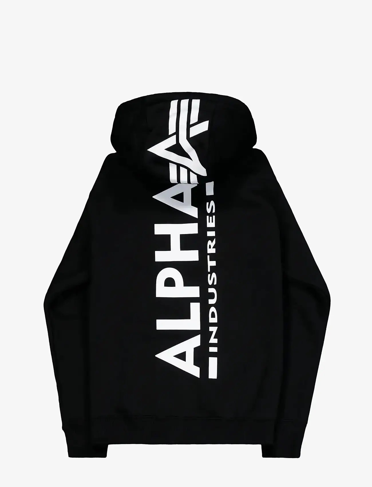 Alpha Industries - Back Print Zip Hoodie - hoodies - black - 1