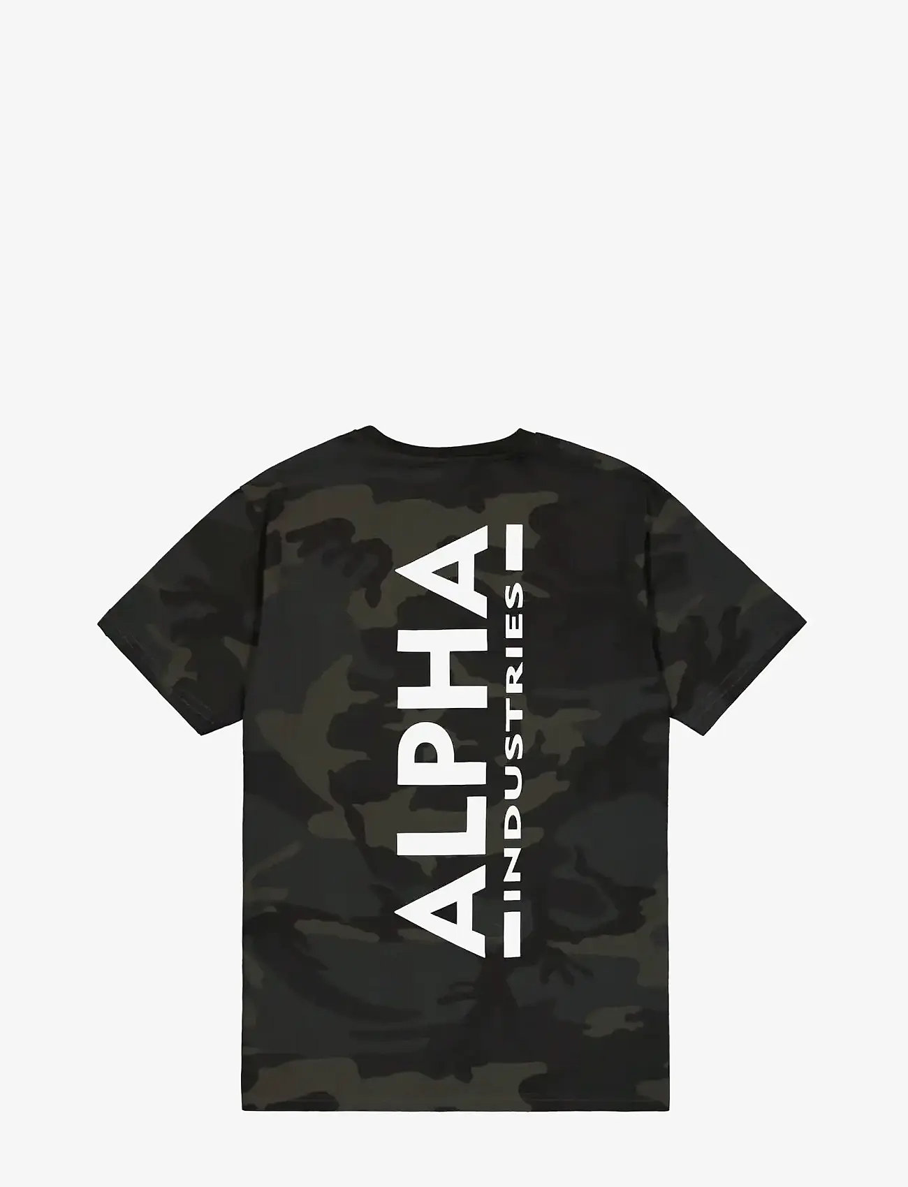 Alpha Industries - Backprint T Camo - autumn clothing - black camo - 1