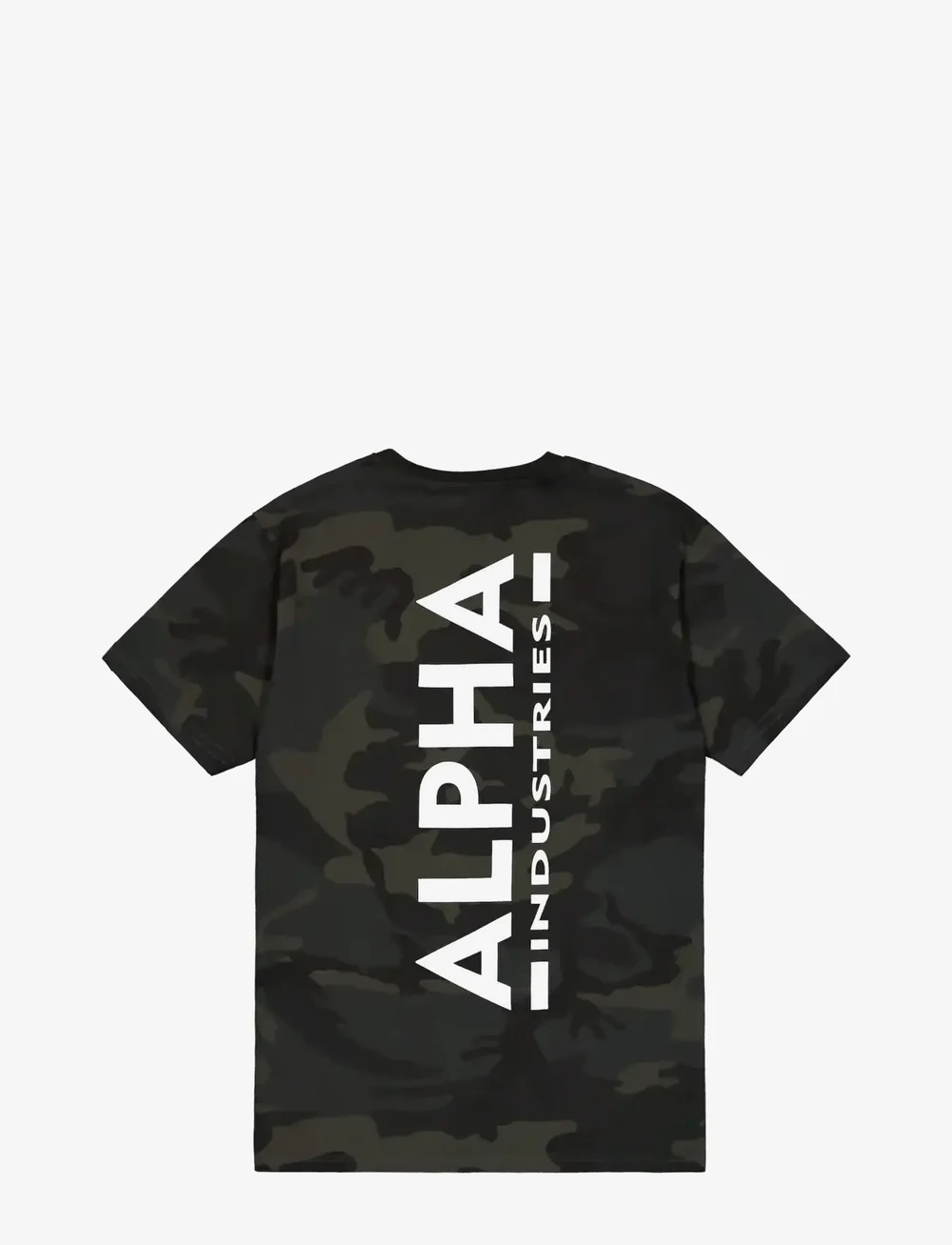 Alpha Industries - Backprint T Camo - kortärmade t-shirts - black camo - 2