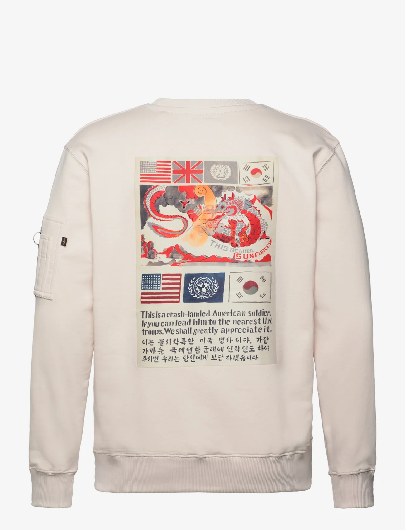 Alpha Industries - USN Blood Chit Sweater - hoodies - jet stream white - 1