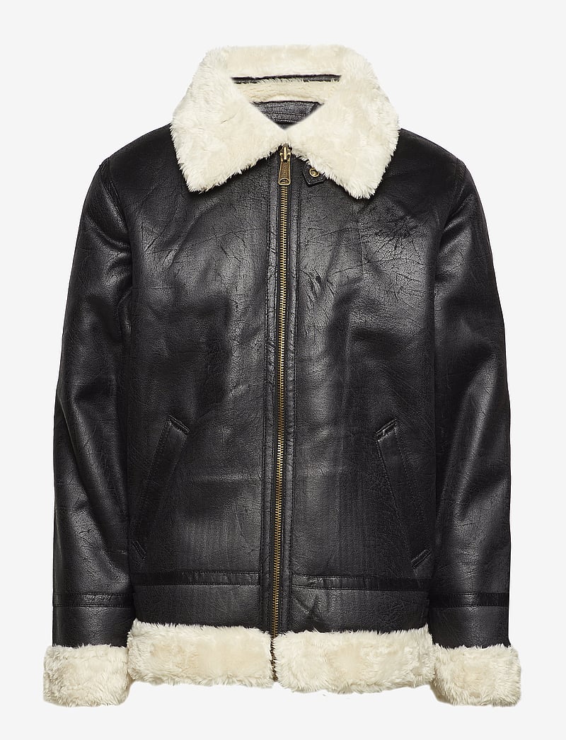 Alpha Industries - B-3 Faux Leather - herbstjacken - black - 0