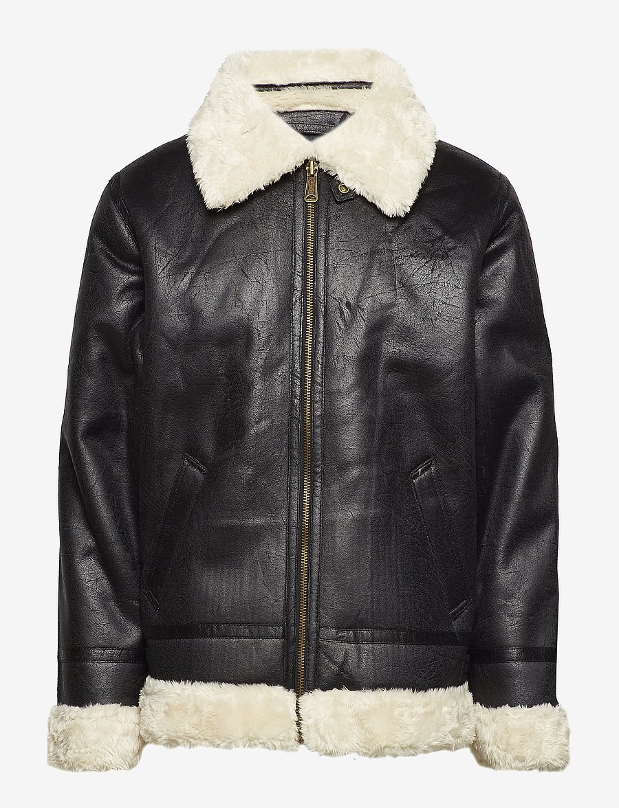 Alpha Industries - B-3 Faux Leather - vinterjackor - black - 1