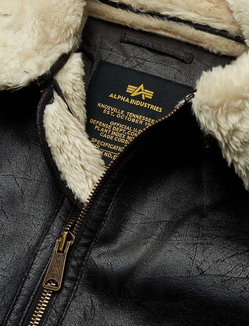 Alpha Industries - B-3 Faux Leather - herbstjacken - black - 2