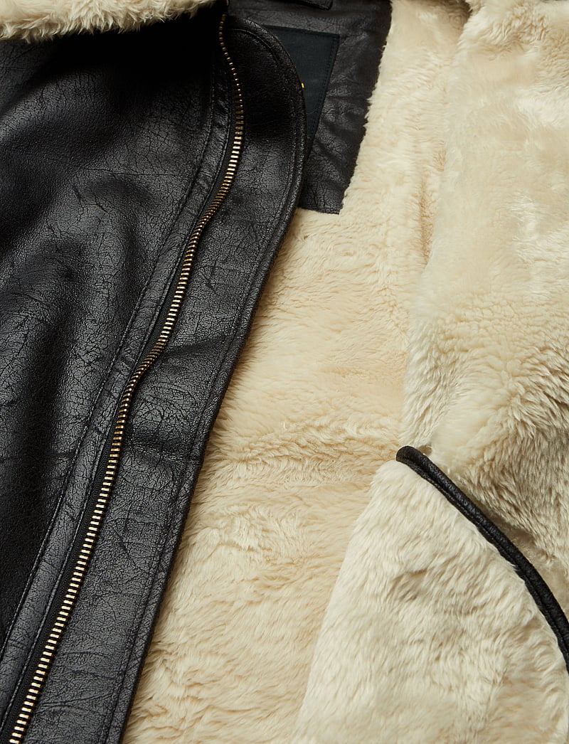 Alpha Industries - B-3 Faux Leather - herbstjacken - black - 4