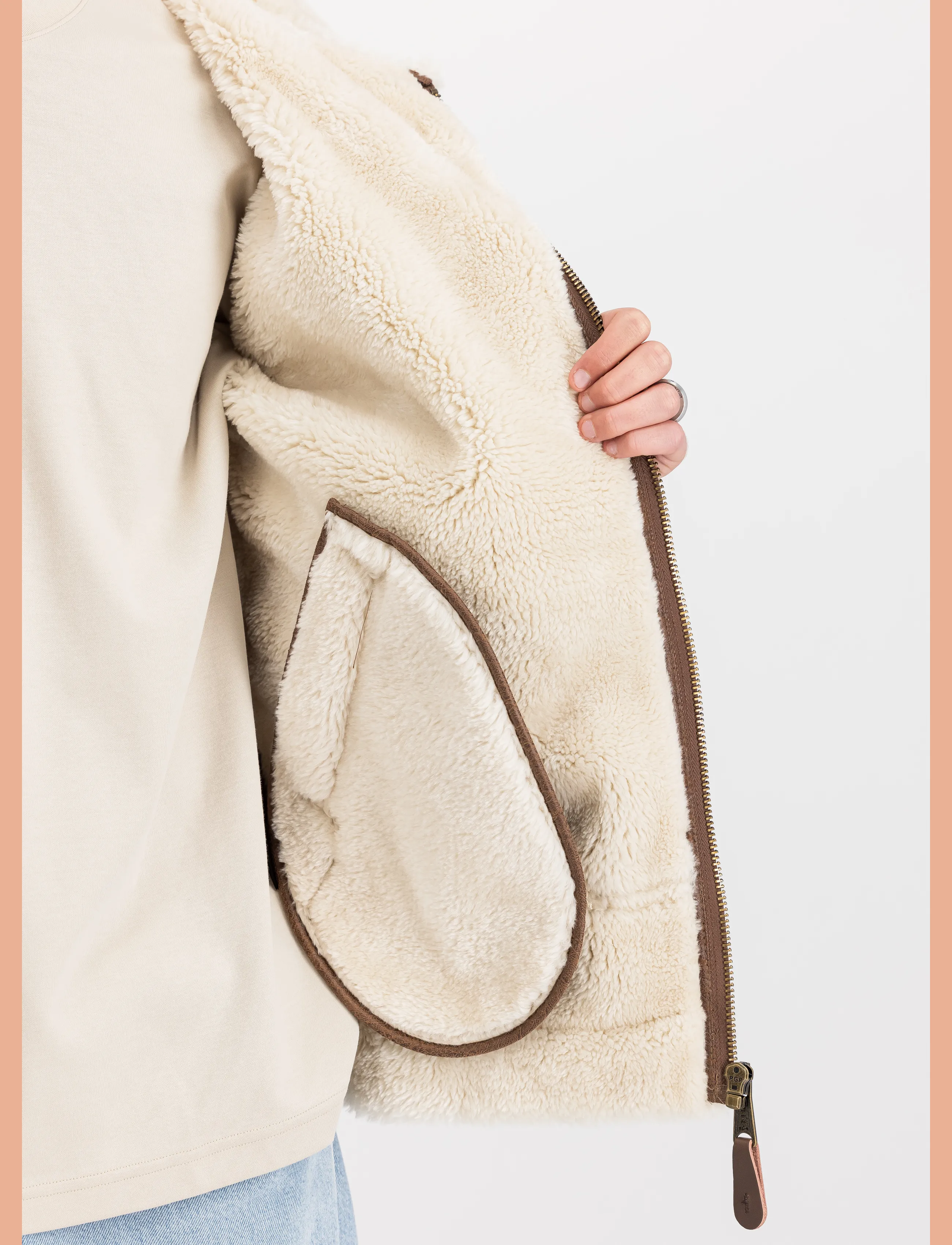 Alpha Industries - B3 FL - overtøj - brown - 5