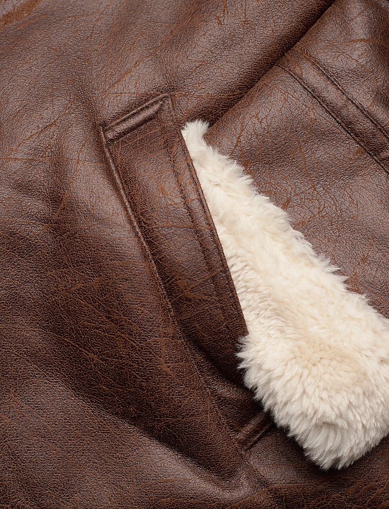 Alpha Industries - B-3 Faux Leather - efterårsjakker - brown - 4
