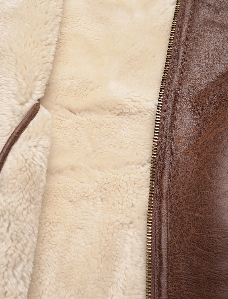 Alpha Industries - B-3 Faux Leather - efterårsjakker - brown - 5