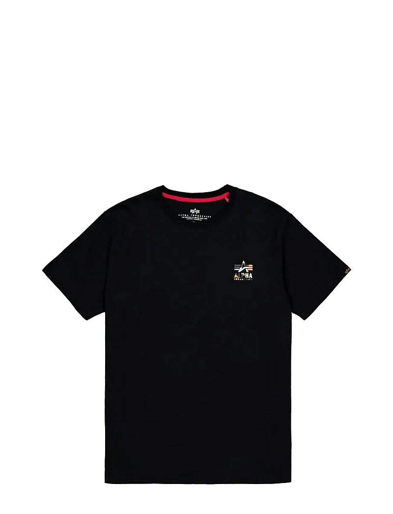 Alpha Industries - Camo Logo Puff Print Back Print T - short-sleeved t-shirts - black - 1