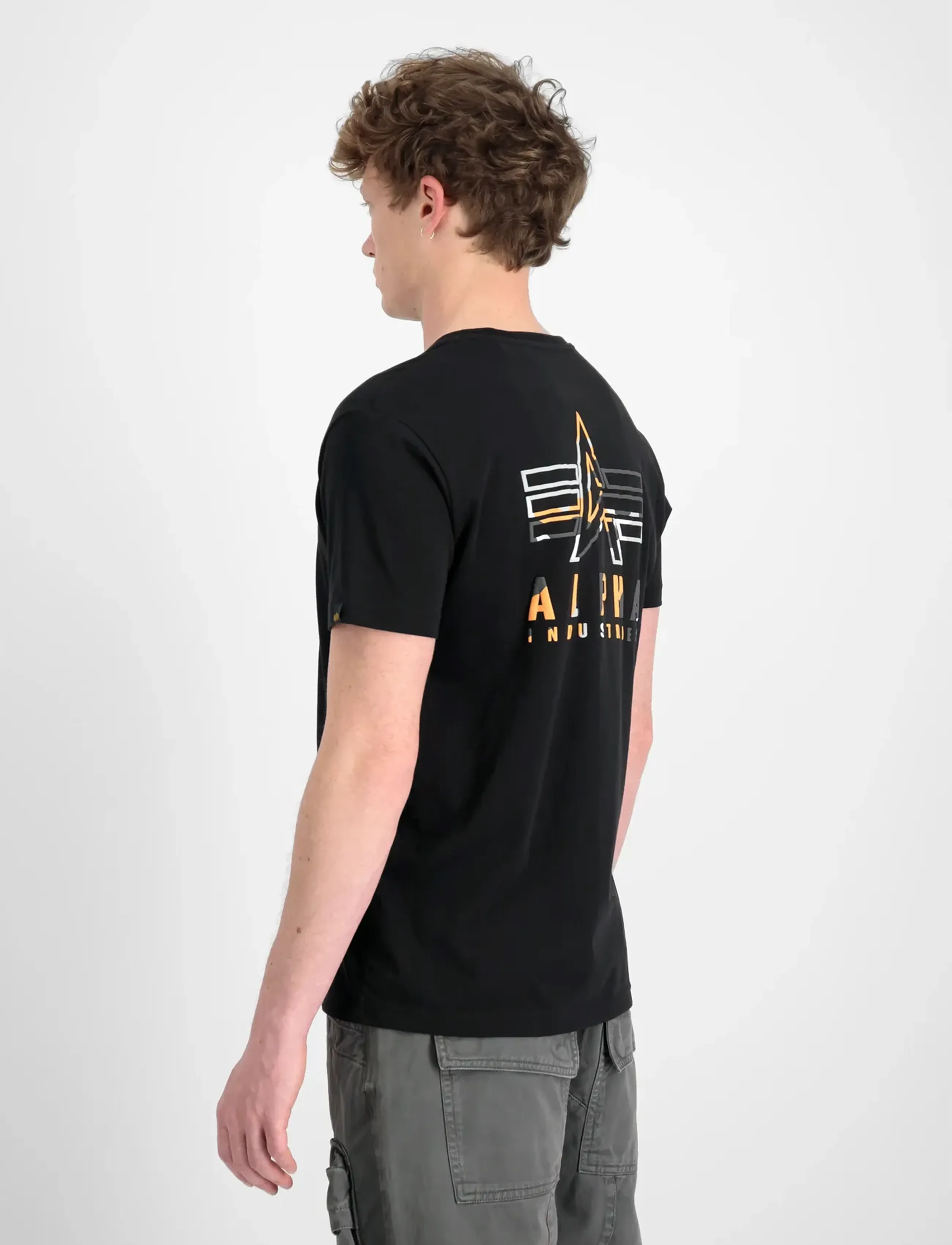 Alpha Industries - Camo Logo Puff Print Back Print T - t-shirts à manches courtes - black - 3