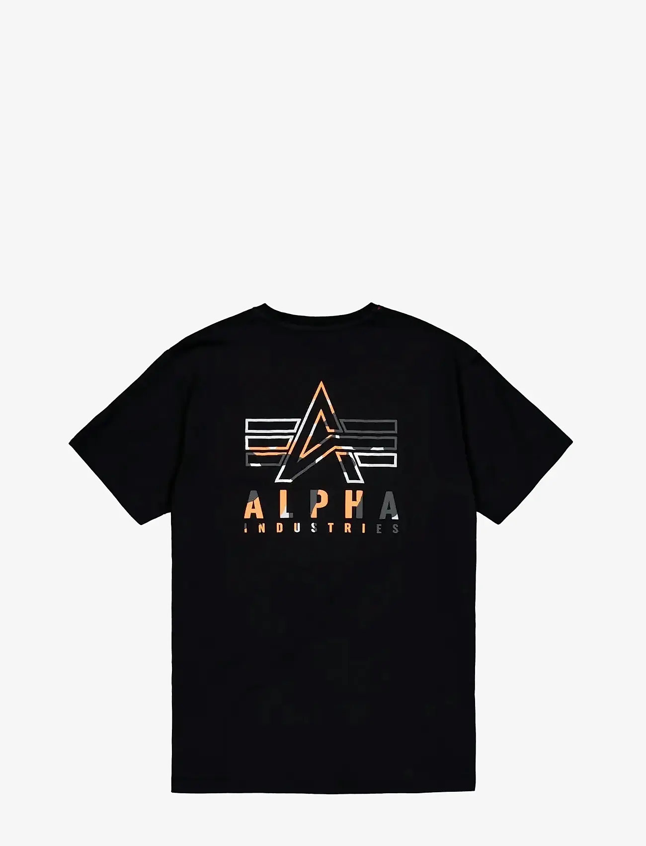 Alpha Industries - Camo Logo Puff Print Back Print T - kortærmede t-shirts - black - 2