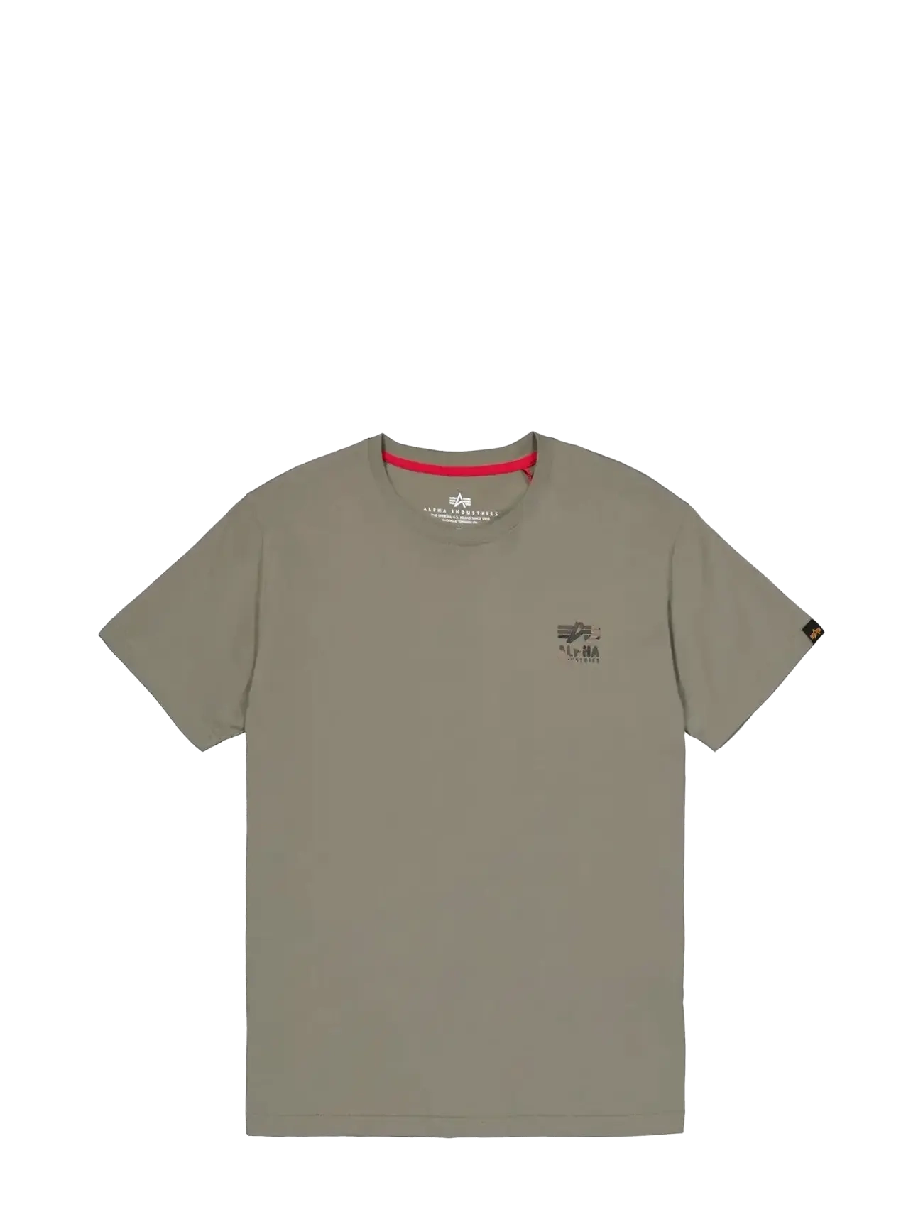ALPHA INDUSTRIES Camo Logo Puff Print Back Print T Khaki - M - Herren