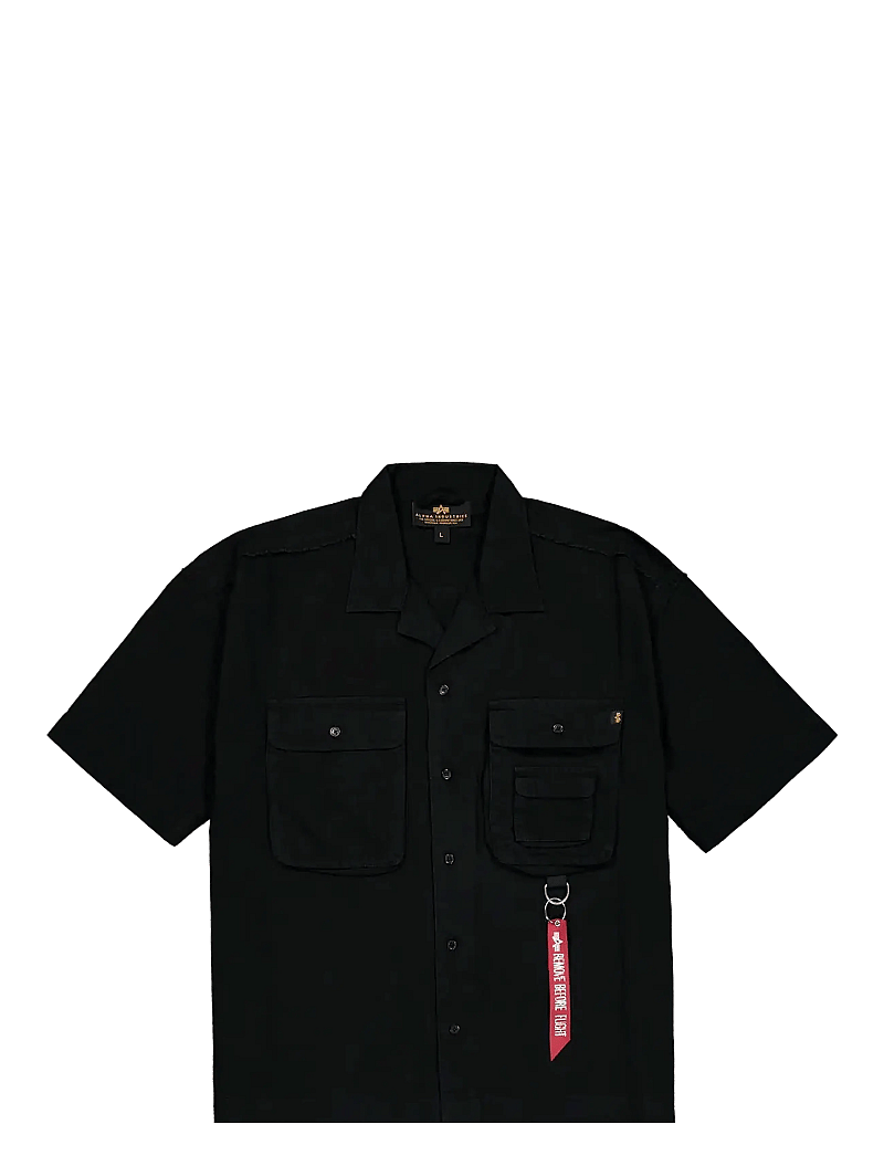Alpha Industries - Aloha Safari Shirt - kurzarmhemden - black - 1