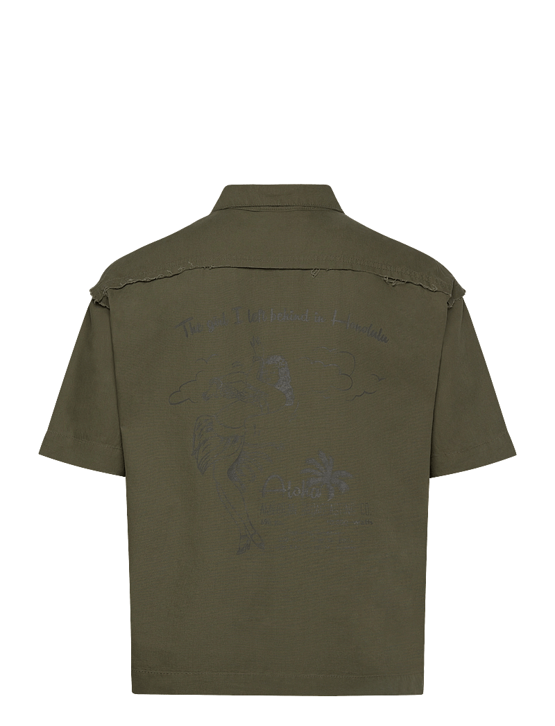 Alpha Industries - Aloha Safari Shirt - kurzarmhemden - dark olive - 2
