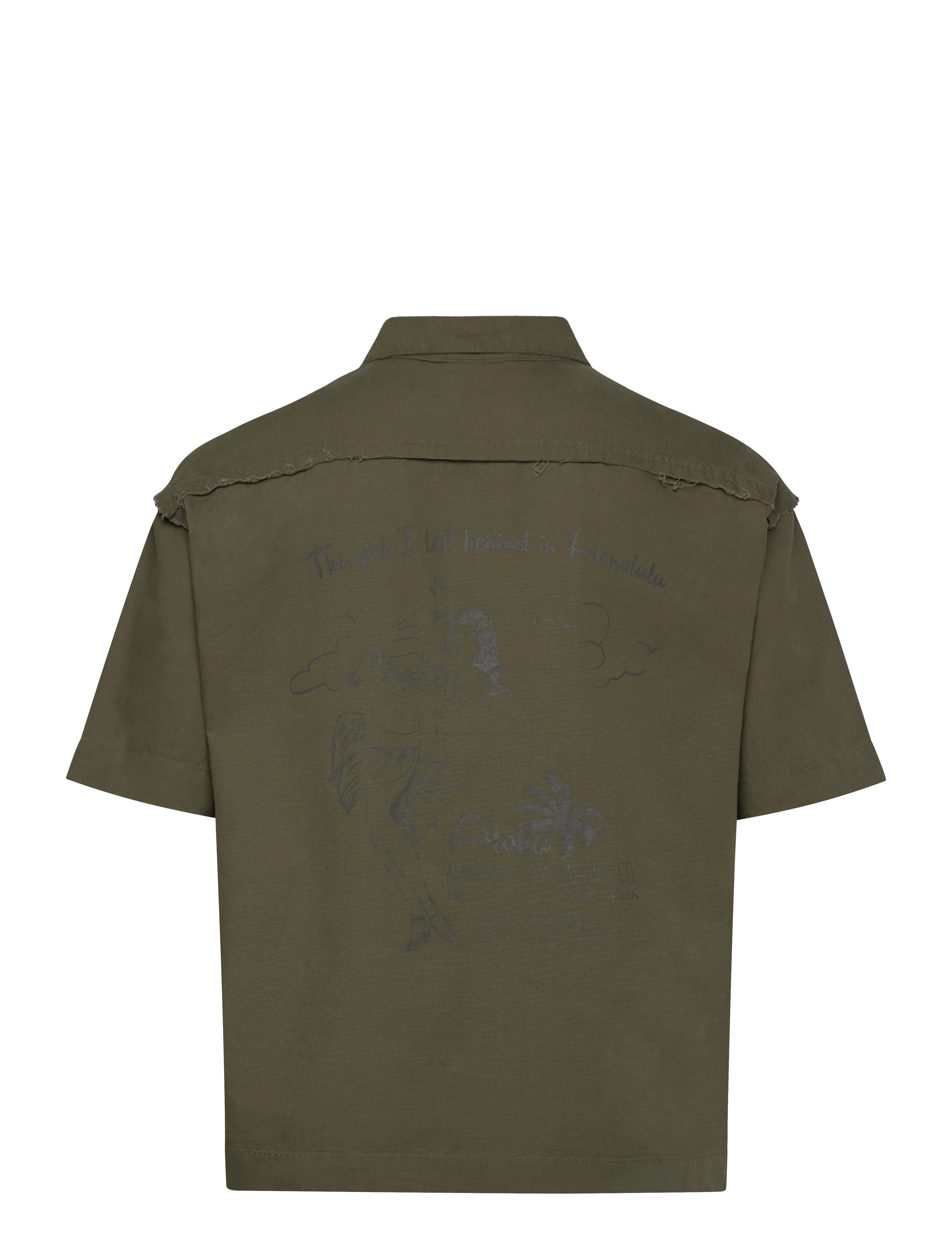 Alpha Industries - Aloha Safari Shirt - kortärmade skjortor - dark olive - 2