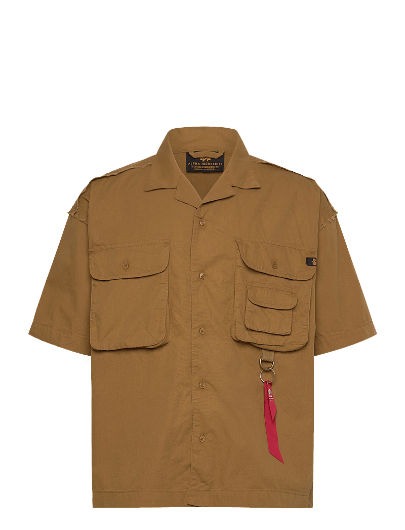 Alpha Industries - Aloha Safari Shirt - kortärmade skjortor - khaki - 1
