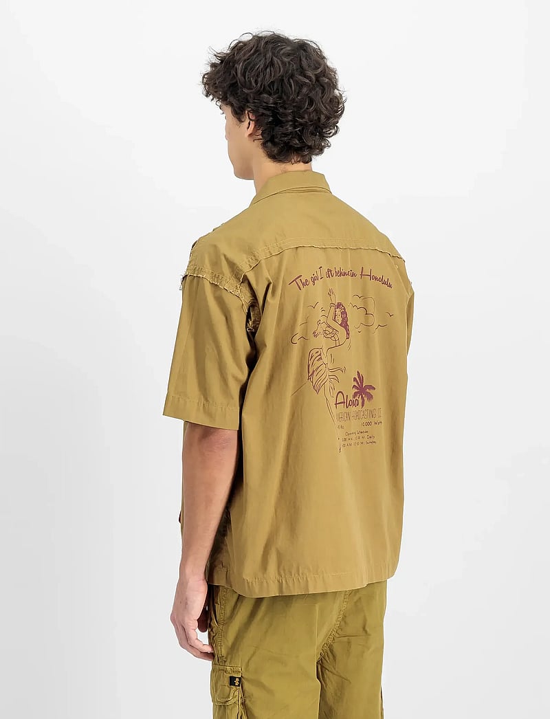 Alpha Industries - Aloha Safari Shirt - kortärmade skjortor - khaki - 3