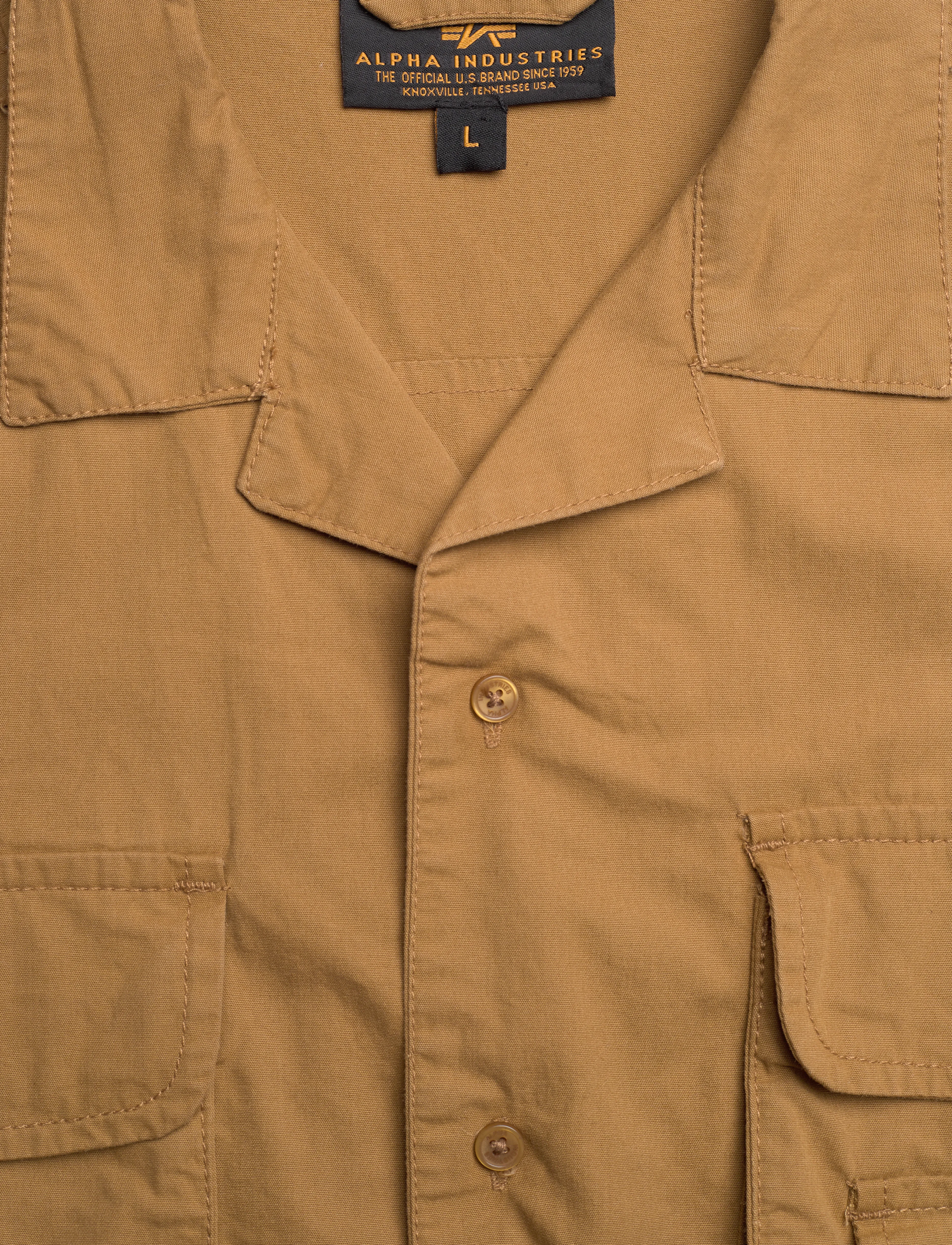 Alpha Industries - Aloha Safari Shirt - stutterma skyrtur - khaki - 4