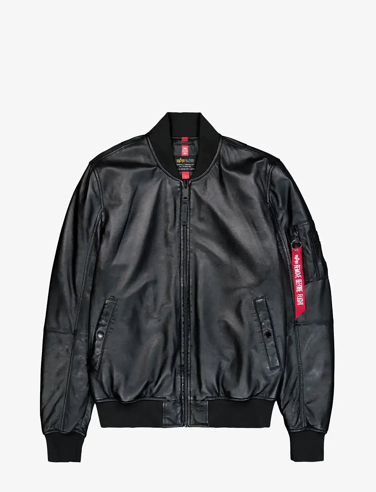 Alpha Industries - MA-1 Leather - bomber jackets - black - 1