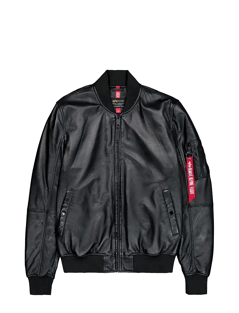 Alpha Industries - MA-1 Leather - frühlingsjacken - black - 1