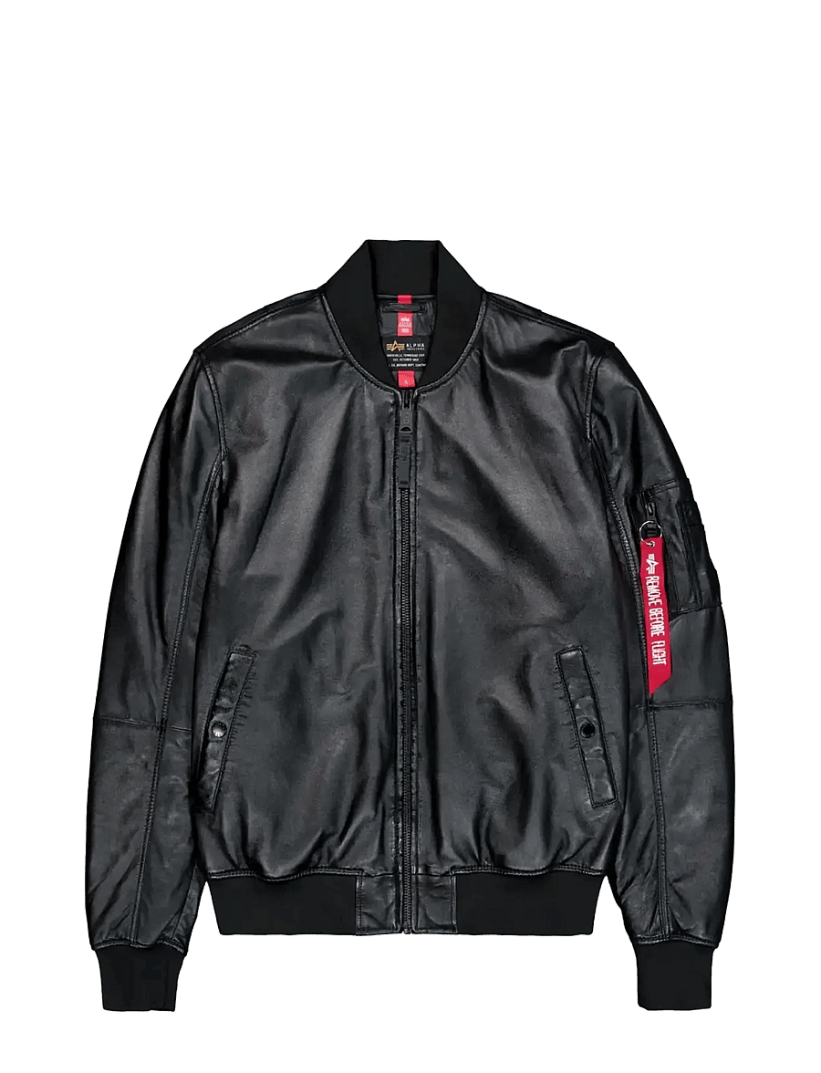 Alpha Industries - MA-1 Leather - kurtki wiosenne - black - 1