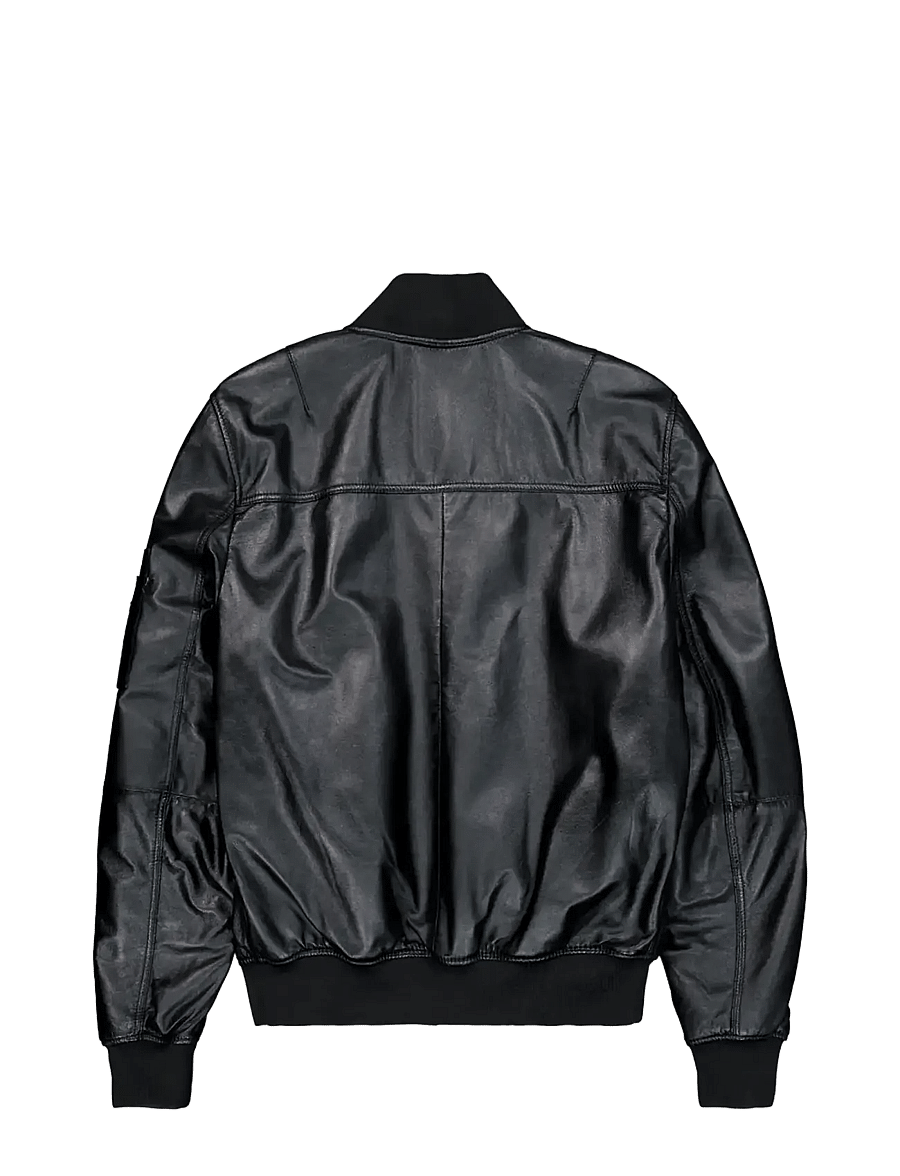 Alpha Industries - MA-1 Leather - kurtki wiosenne - black - 2