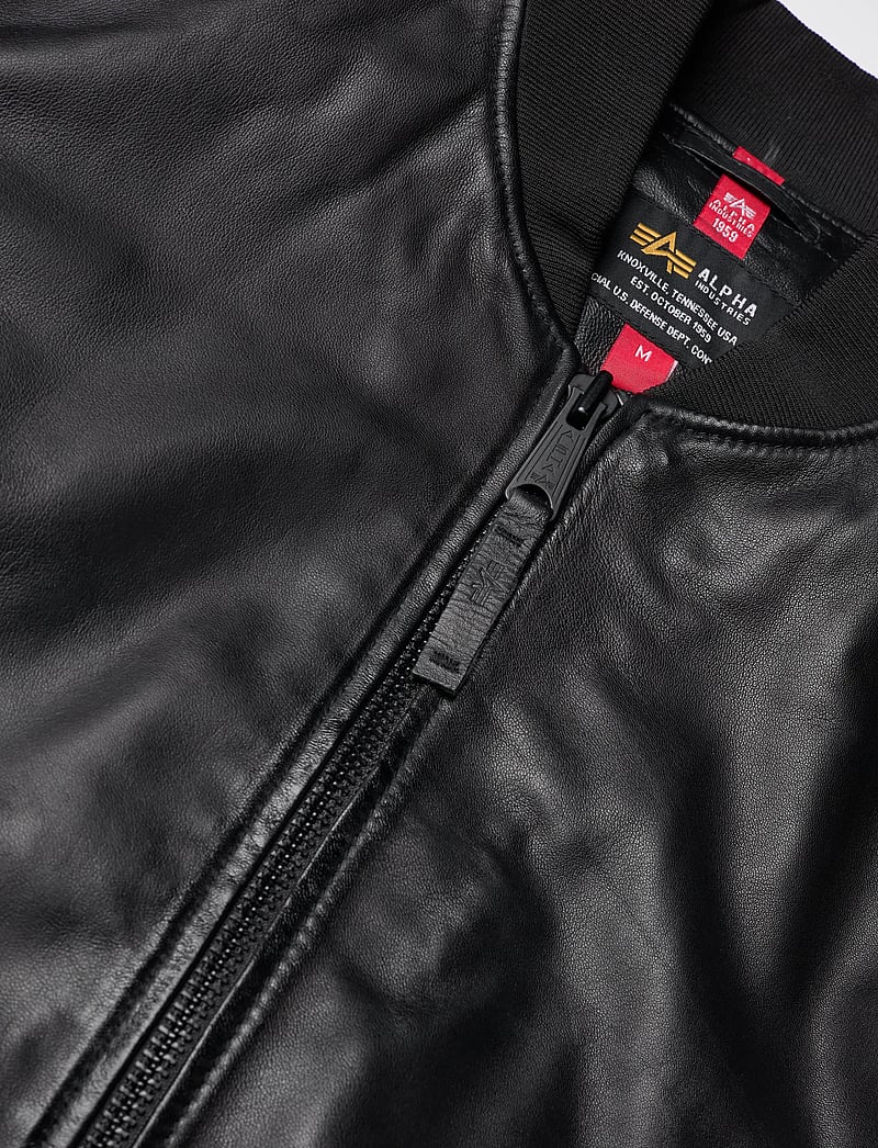 Alpha Industries - MA-1 Leather - frühlingsjacken - black - 4