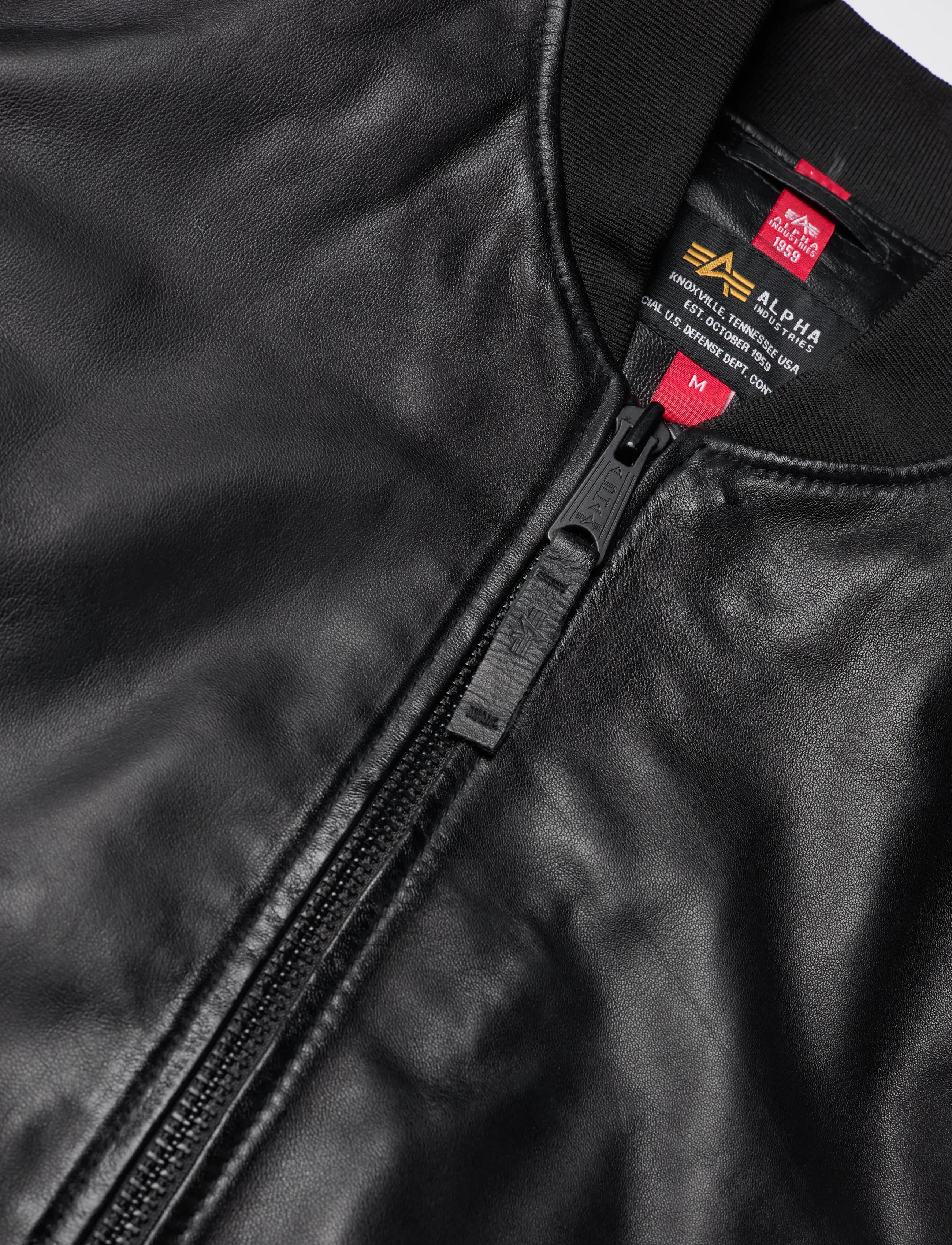 Alpha Industries - MA-1 Leather - bomber jakkar - black - 4