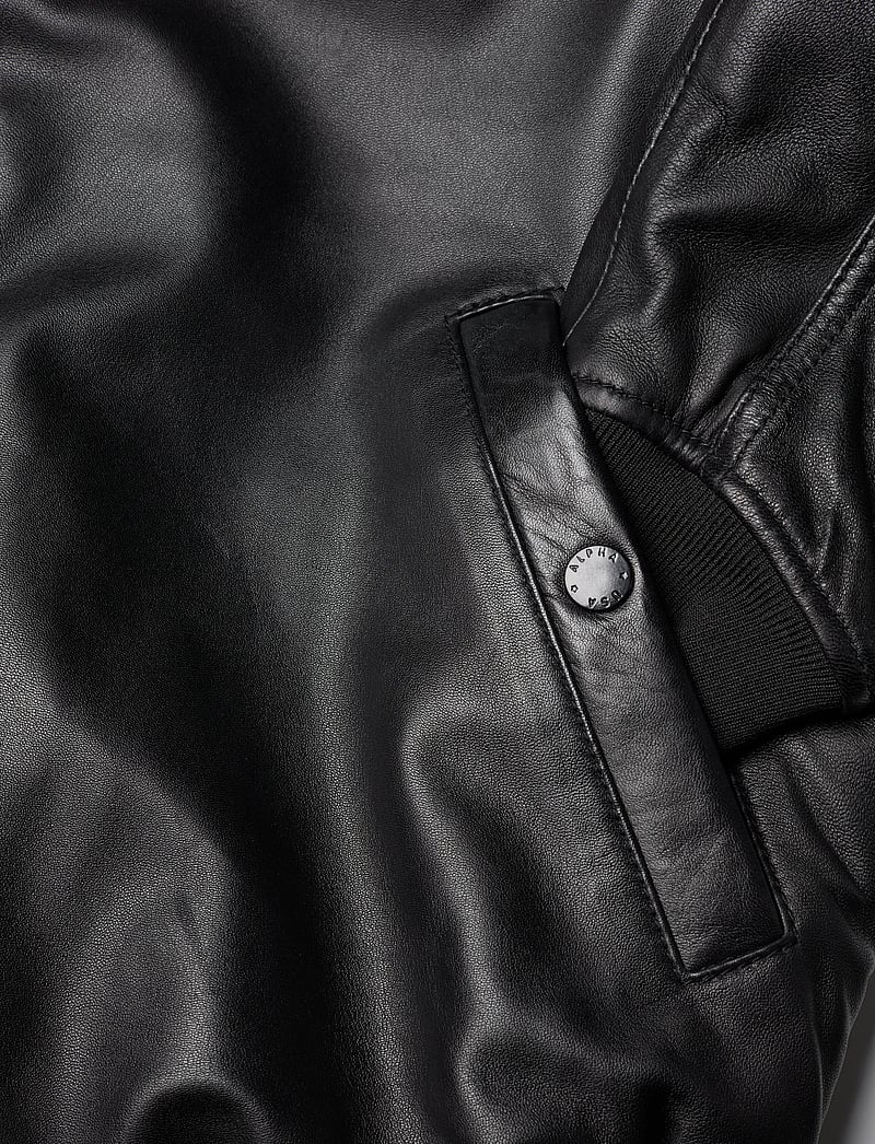 Alpha Industries - MA-1 Leather - frühlingsjacken - black - 5