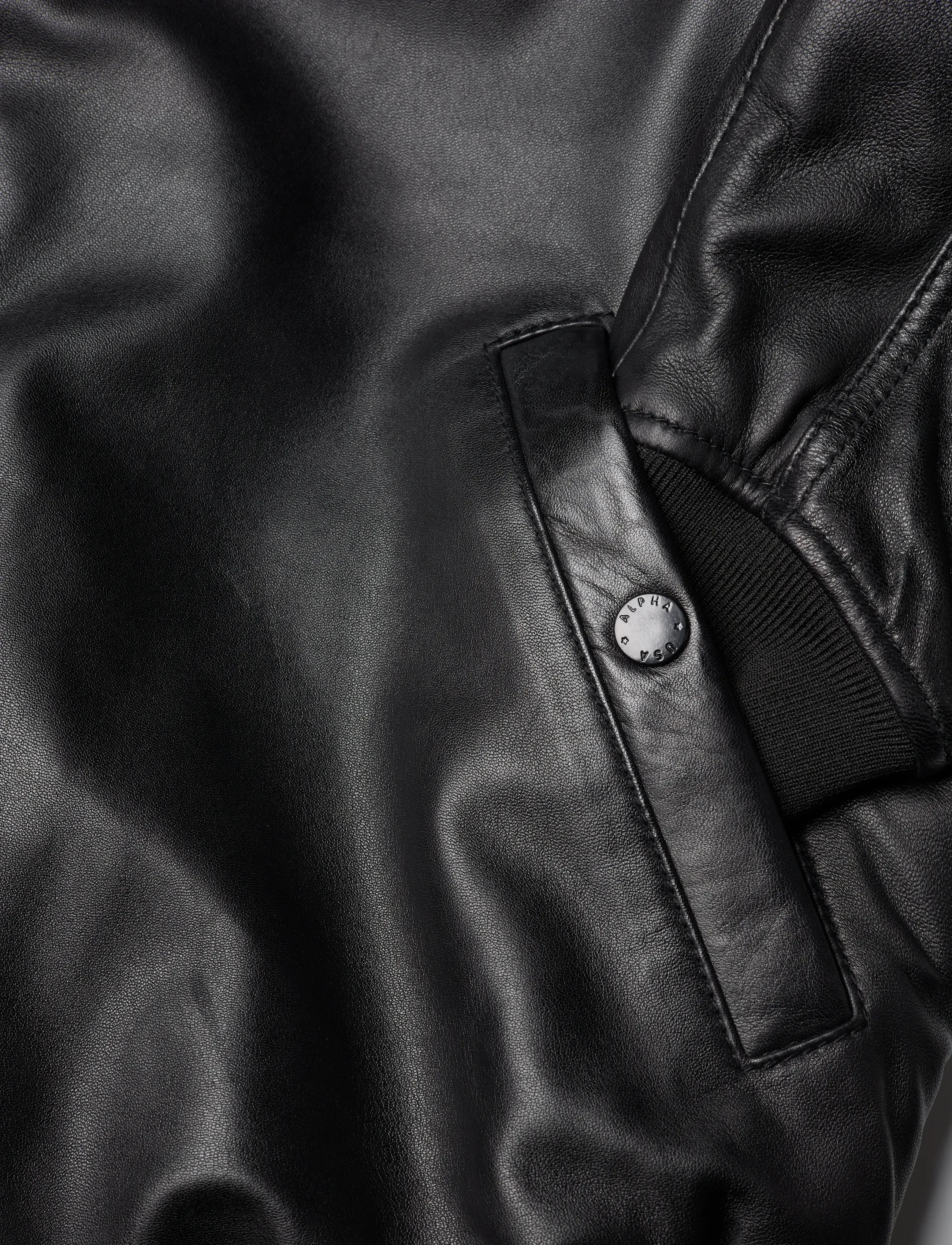 Alpha Industries - MA-1 Leather - bomber jakkar - black - 5