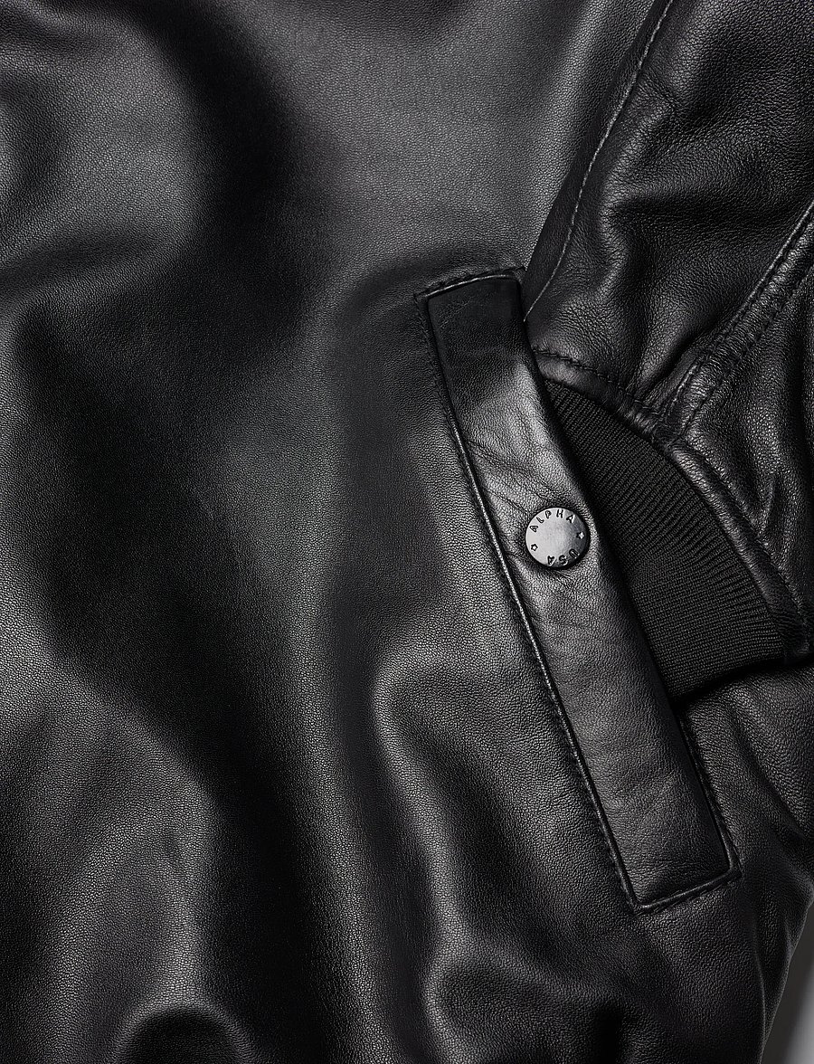 Alpha Industries - MA-1 Leather - kurtki wiosenne - black - 5