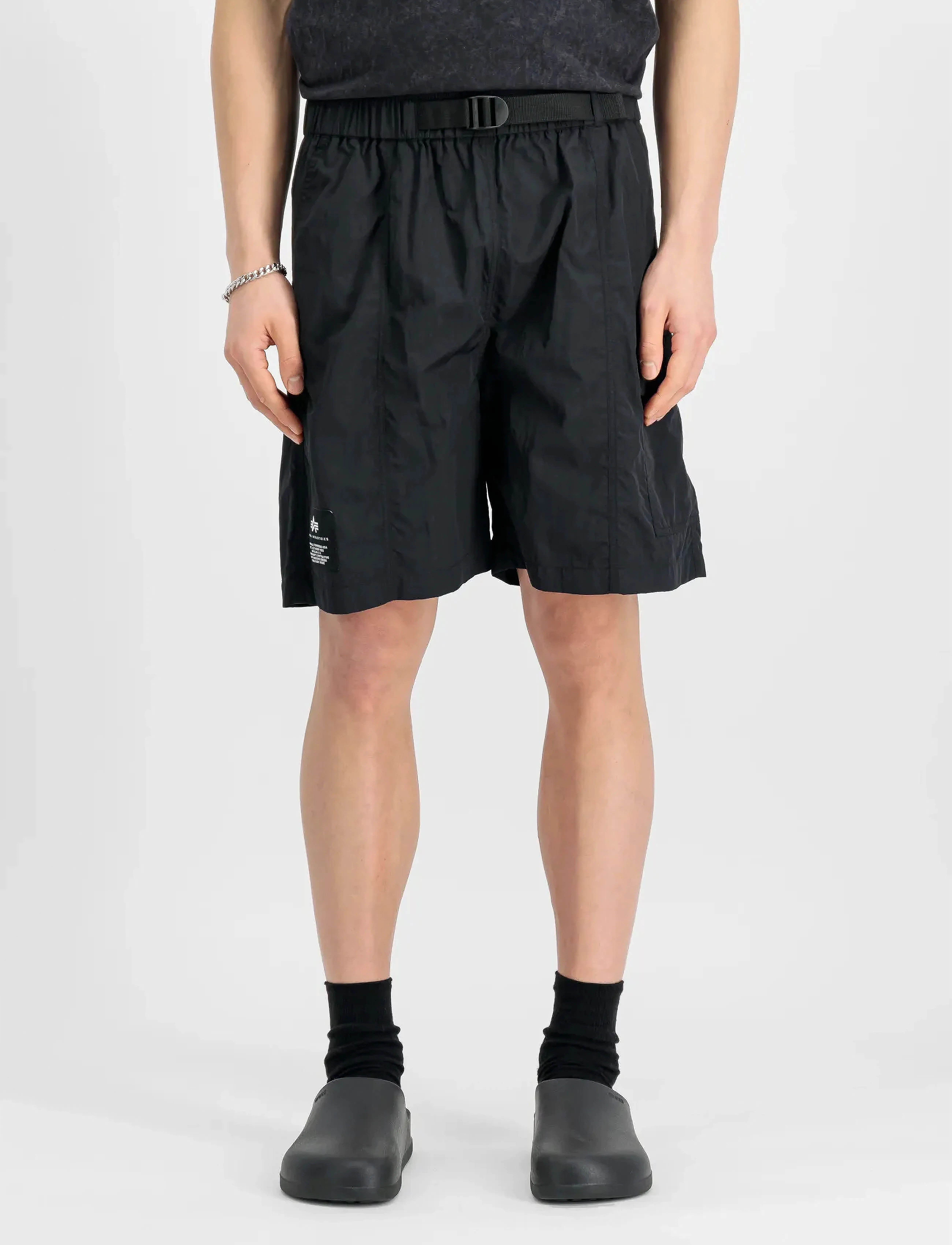 Alpha Industries Nylon Cargo Short, Mænd, Nylon Cargo Shorts, Sort, Str: L