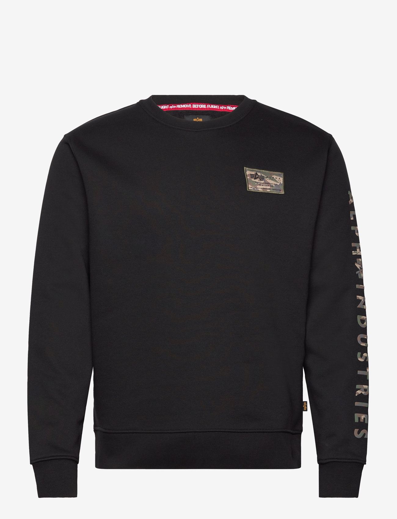 Alpha Industries - Camo Sleeve Sweatshirt - shop by style - black - 0