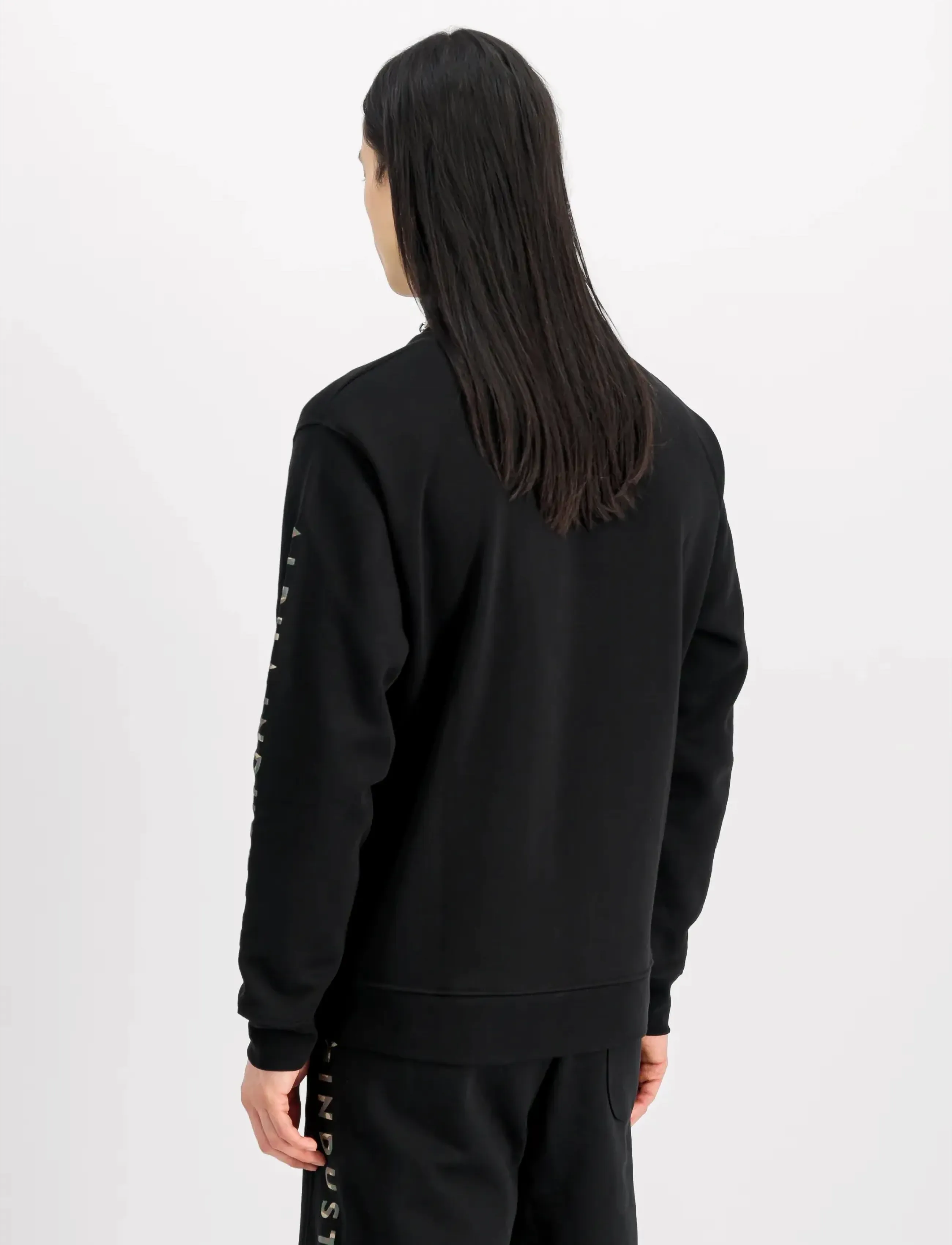 Alpha Industries - Camo Sleeve Sweatshirt - pirkt pēc stila - black - 3